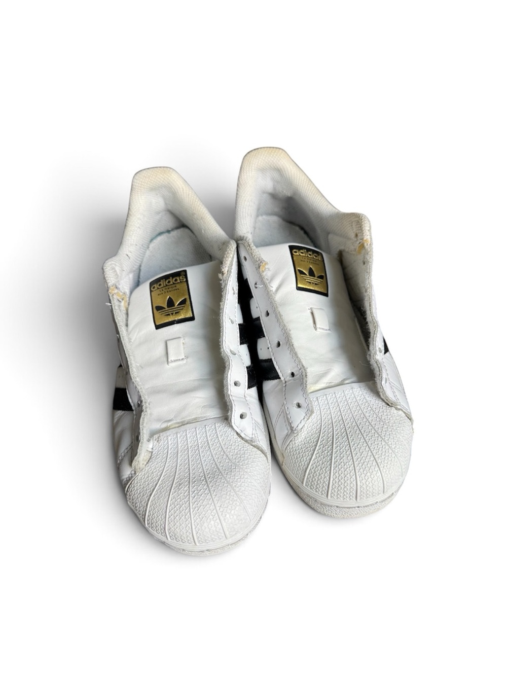adidas White Sneakers with Black Accents